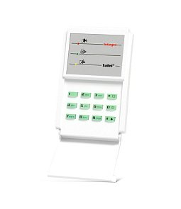 INT-S-GR | LED klávesnica pre jednu oblasť, ovládacie relé pre el. zámok, sledovanie stavu dverí, 80x127x24 mm   