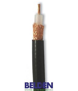 MRG2130.00100 | Kábel COAX RG213 Cu AWG12 STR 50-7,25 PVC BK Cu-oplet MIL-type   