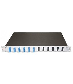 41532100ZY | Patch panel FO L 19" 12p 1U LSH/APC(E2000/APC) LGY SM OS2   